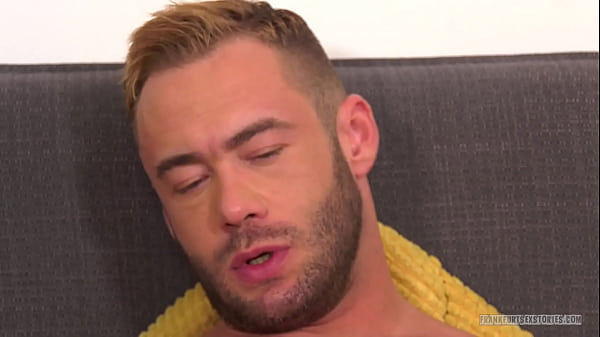 German muscle stud is horny and strokes his hard cock!