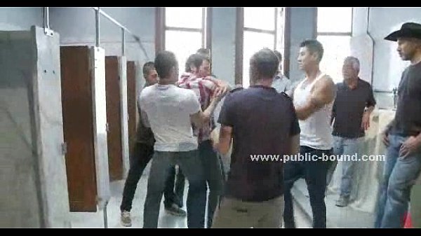 Cute gay boy tricked in gay group sex