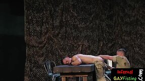 Corporal punishment gay plunges his fist deep