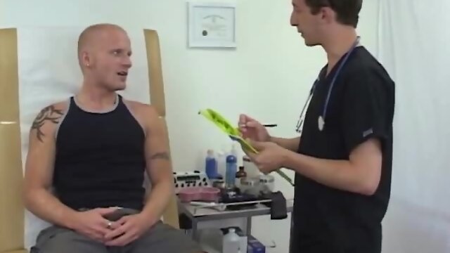 Doctor sucks on patient cock