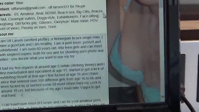 Presenting ulf larsen, perverted bisexual amateurish porn model want to marry a