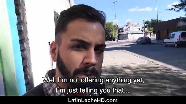 Teenage straight spanish latin tourist drilled for cash outdoor by gay sex