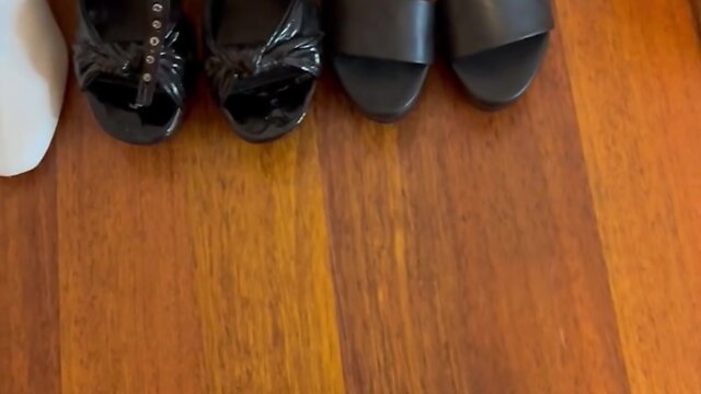 Collection of heels, boots and handbags