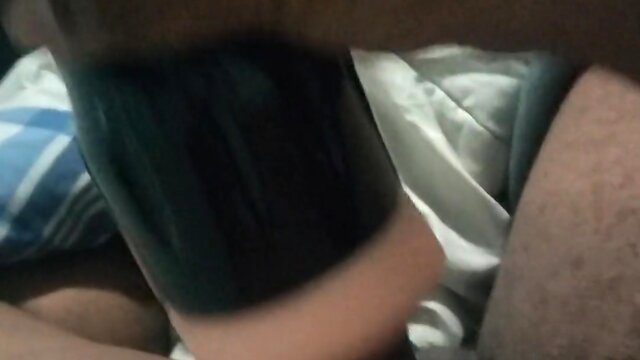 Moaning and vibrating with a fleshlight