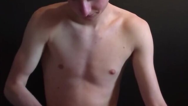 Teen twink masturbating and ejaculating intensely