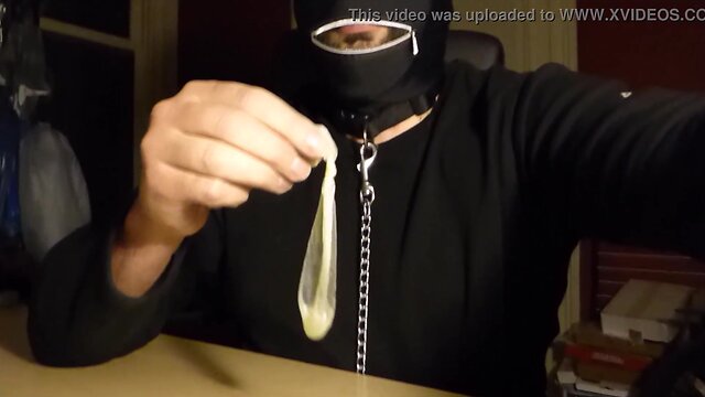 Drinking seed from two condoms