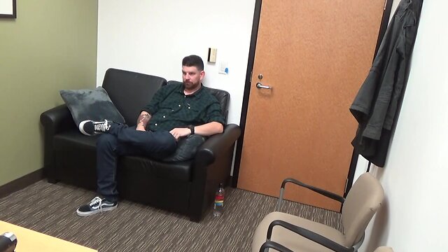 Fuck Off shows off his piercing at casting couch