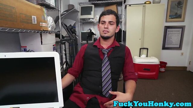 Straight interacial guy first time anal bang