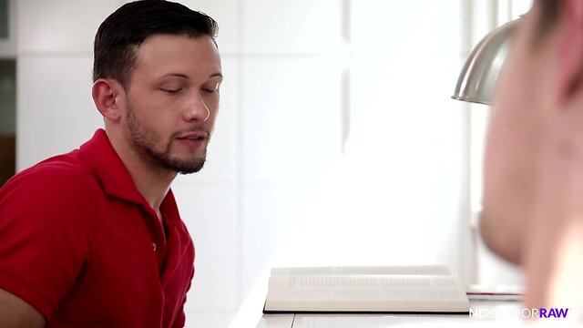 Barebacking straight virgin jock college twink before next class