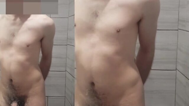 Security guard takes a shower