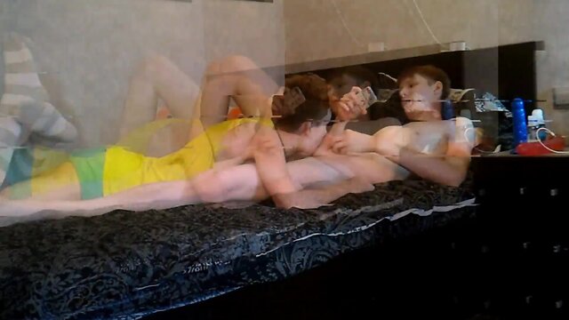 Lovely teenagers playing on a bad