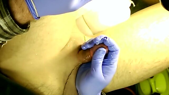 beautiful small hard cute cock cumming horny cd in pantyhose