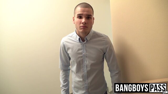 Teenage man swallows chubby pecker and craves for wild ass fuck