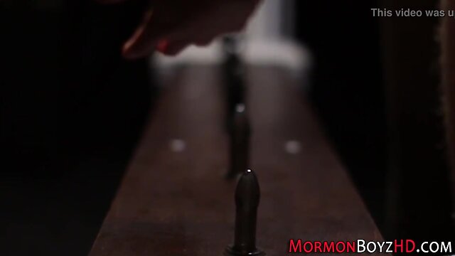 Crooked mormon rides dildo